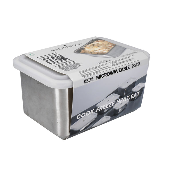 MasterClass All-in-One 2.7-Litre Stainless Steel Container with Lid, Microwave Safe image 4