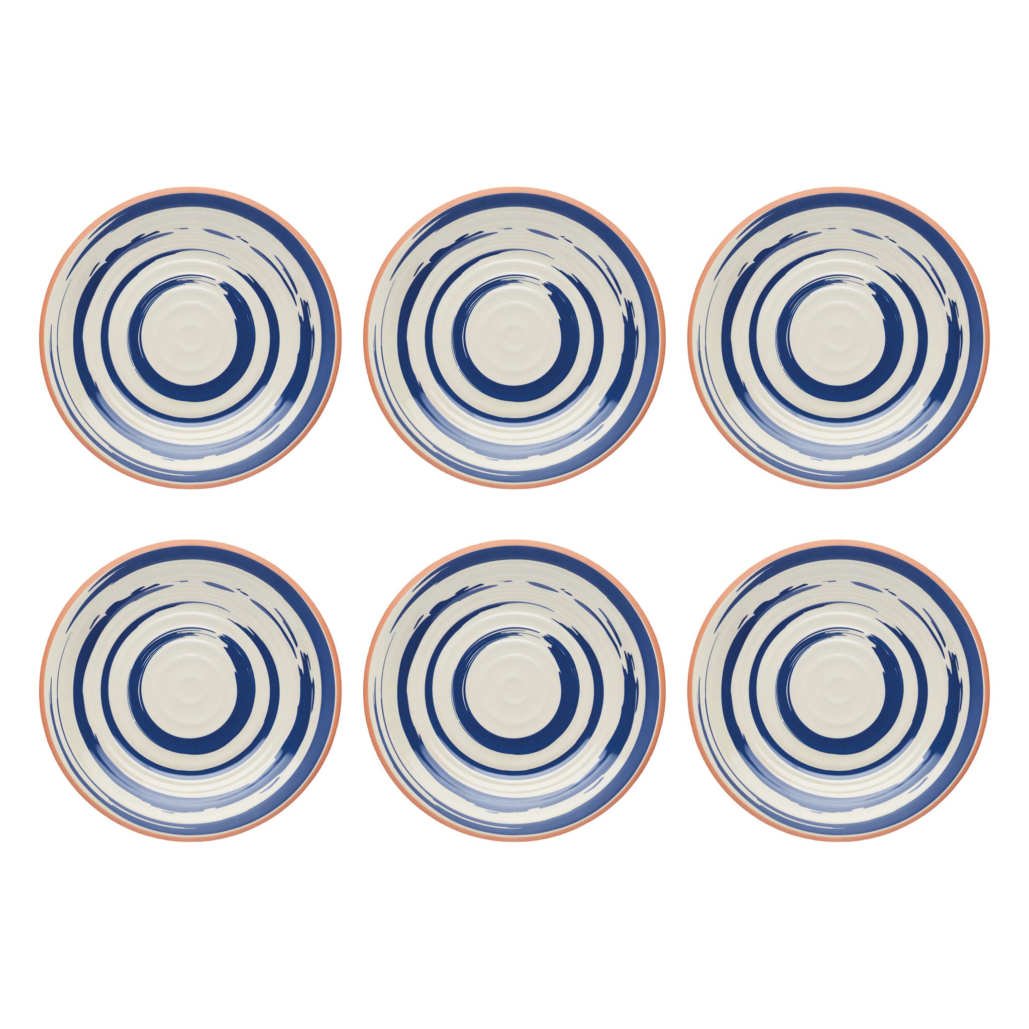 Set of 6 KitchenCraft Lulworth Melamine Snack Plates CookServeEnjoy