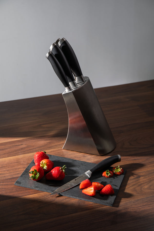 MasterClass Trojan 5 Piece Knife Set and Stainless Steel Block image 2