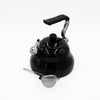 2pc Tea Set with 2L Steel Black Whistling Kettle and Stainless Steel Tea Strainer image 1