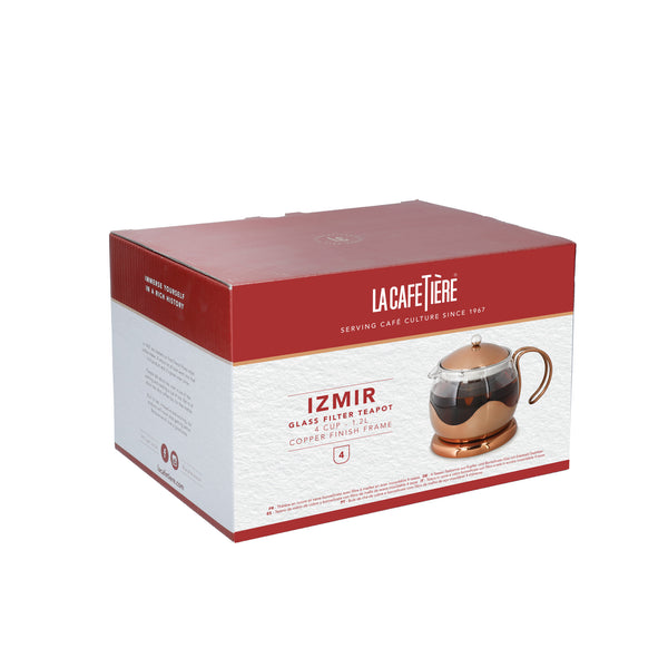La Cafetière Izmir 1.2L Glass Teapot with Infuser - Copper image 7