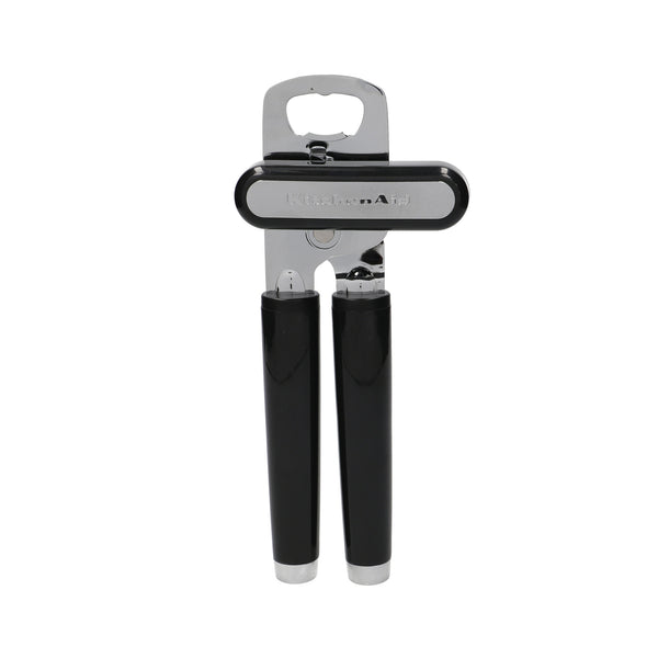 4pc Onyx Black Utensil Set with Multi-Function Can Opener, Pizza Wheel, Garlic Press and Euro Peeler image 3
