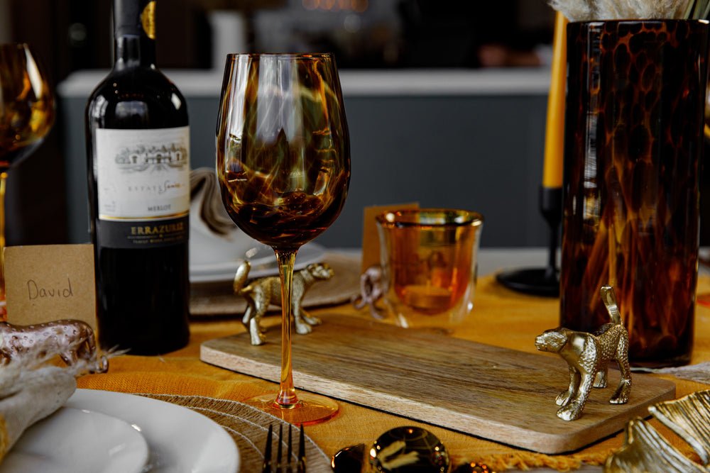 Artesà Mango Wood Rectangular Serving Platter with Leopard Handles