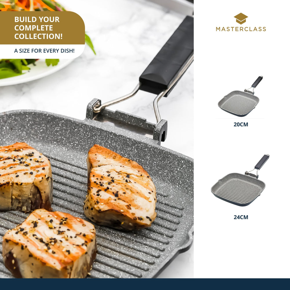 MasterClass Cast Aluminium Grill Pan, 24cm