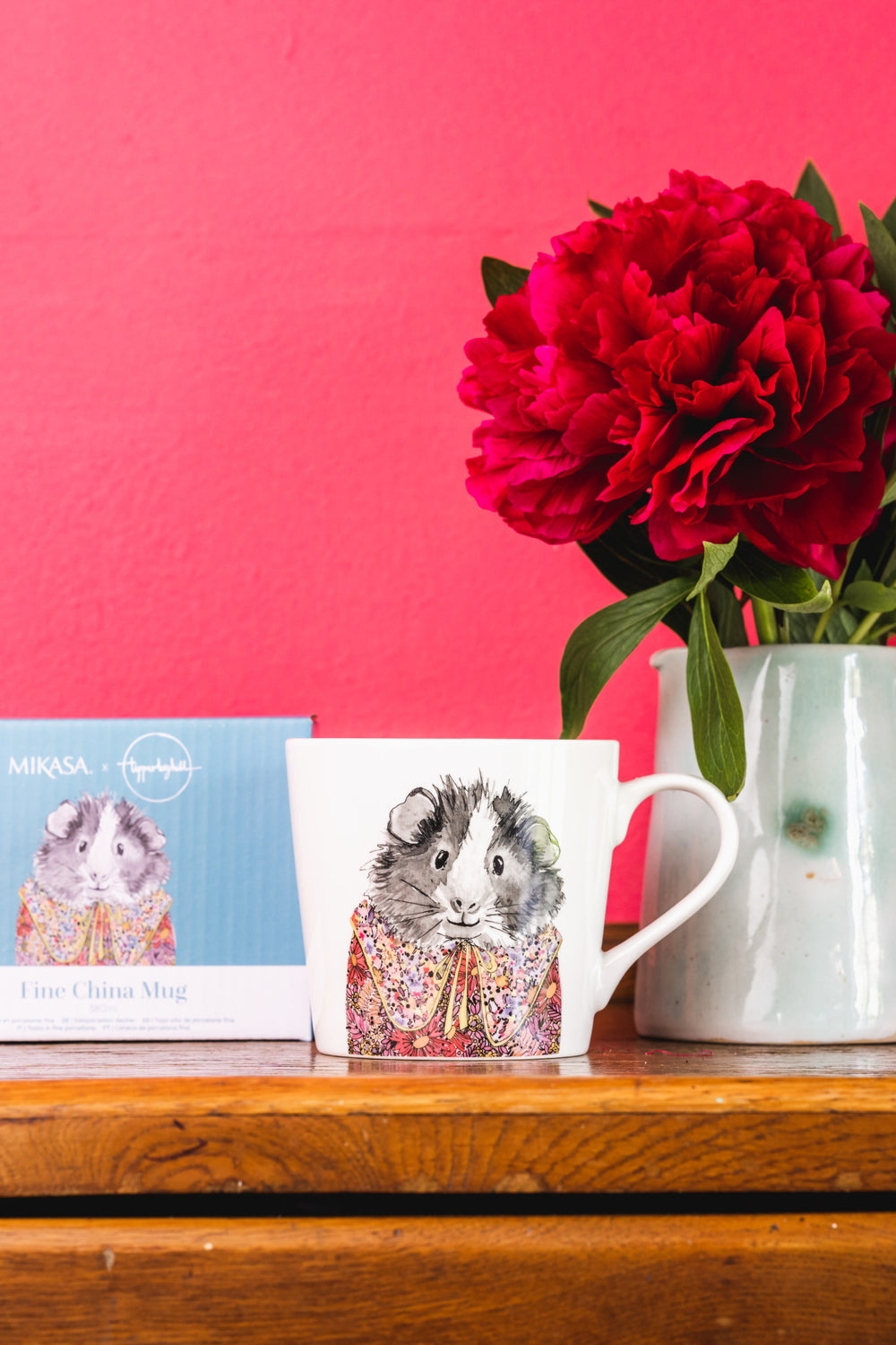 Mikasa Tipperleyhill Guinea Pig Print Fine China Mug, 380ml