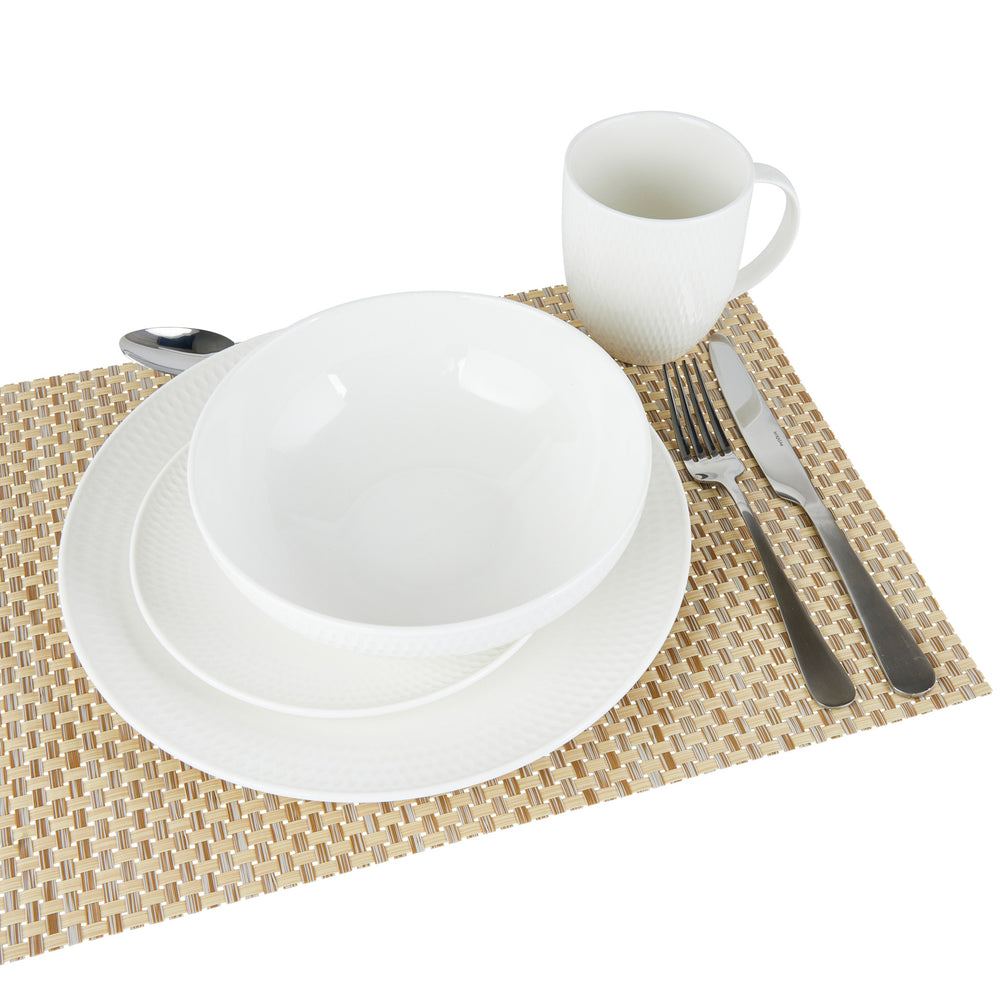 Maxwell & Williams White Basics Diamonds 16 Piece Dinner Set