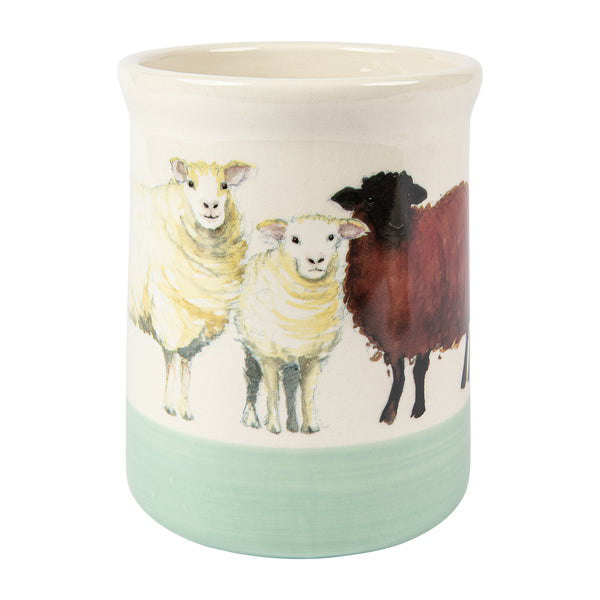Apple Farm Sheep Coffee Canister Stoneware image 6