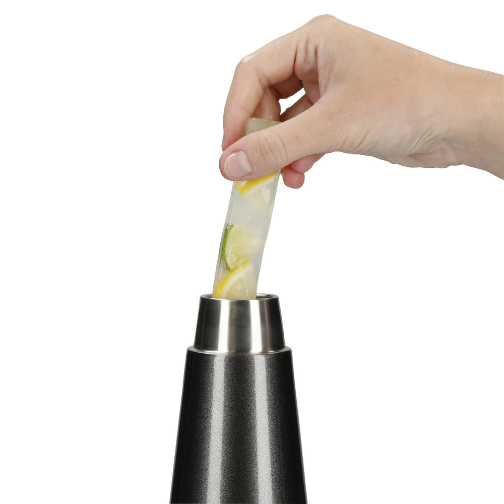 BUILT Water Bottle Ice Cube Tray, BPA Free Easy Release Flexible Silicone, Red, 19.5 x 11.5cm