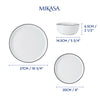 Mikasa Limestone 12pc Porcelain Dinner Set, White image 7