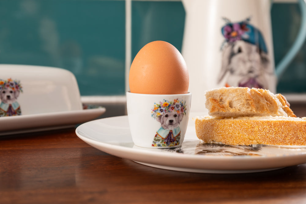 Mikasa Tipperleyhill Porcelain Puppy Egg Cups Set of 2, Dia 5 x Height 4CM