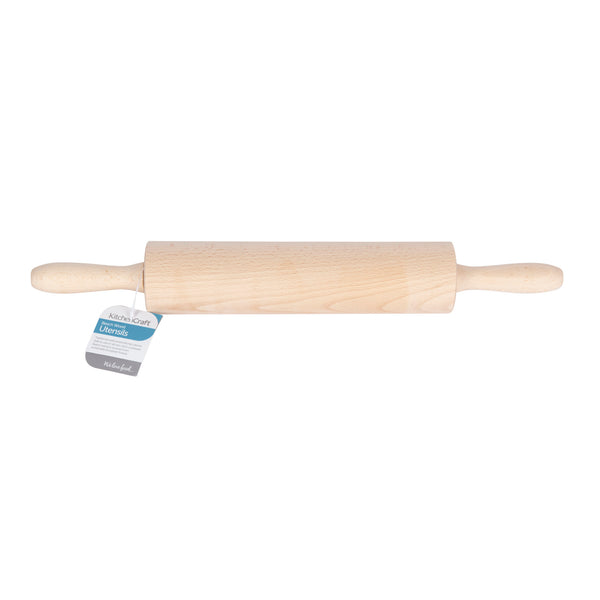 KitchenCraft Beech Wood Revolving 44cm Rolling Pin image 4