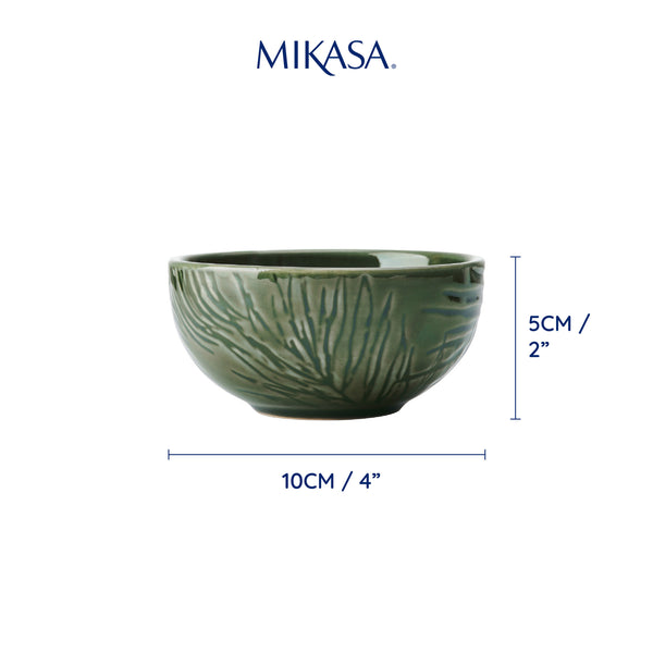Mikasa Jardin Stoneware Dip Bowls, Set of 4, 10cm, Green image 6