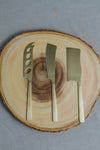 Artesá-Piece Set of Brass-Finished Cheese Knives image 10