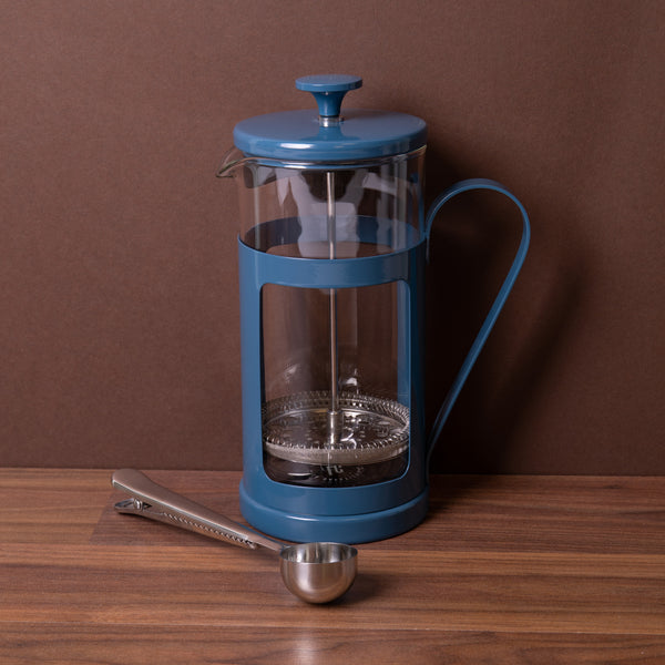 2pc Cafetière Set with Monaco 8-Cup Navy Cafetière and Stainless Steel Coffee Measuring Spoon with Clip image 2