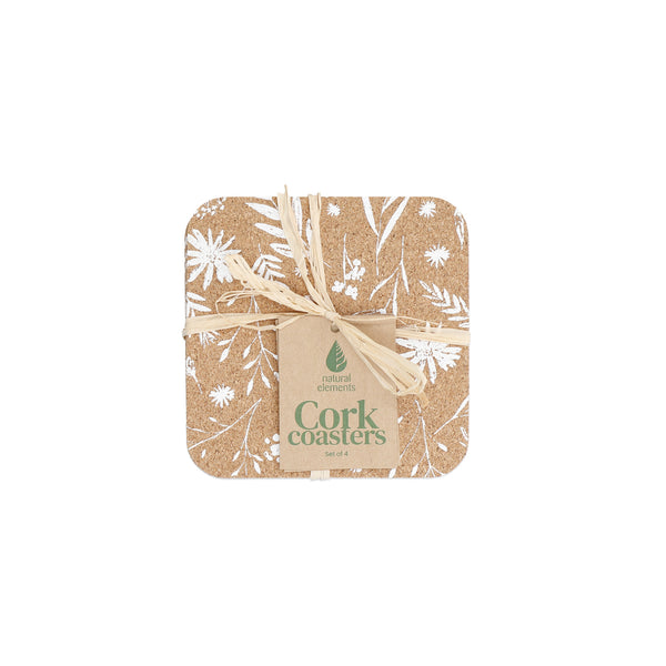 Natural Elements Set of 4 Biodegradable Cork Coasters, 12 x 12cm image 4