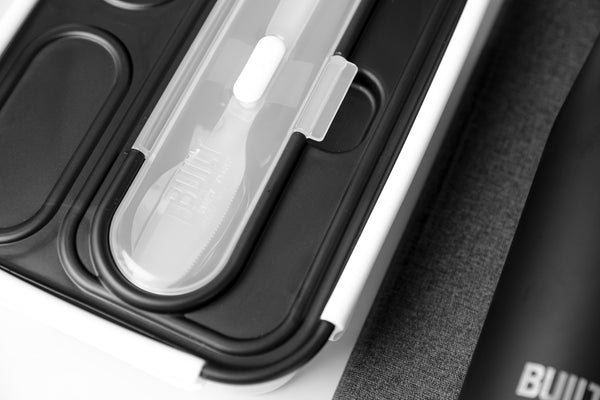BUILT Bento Lunch Box & Apex Insulated Water Bottle Set, Black image 5