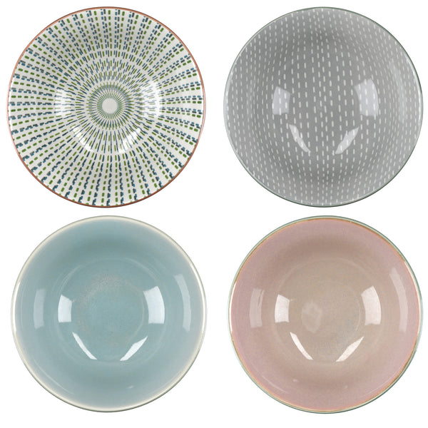 KitchenCraft Set of 4 Ceramic Cereal Bowls - 'Floral' Design image 3