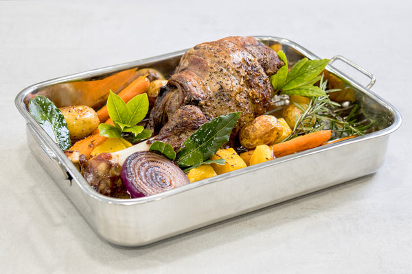 KitchenCraft Stainless Steel 38cm x 27.5cm Roasting Pan image 5