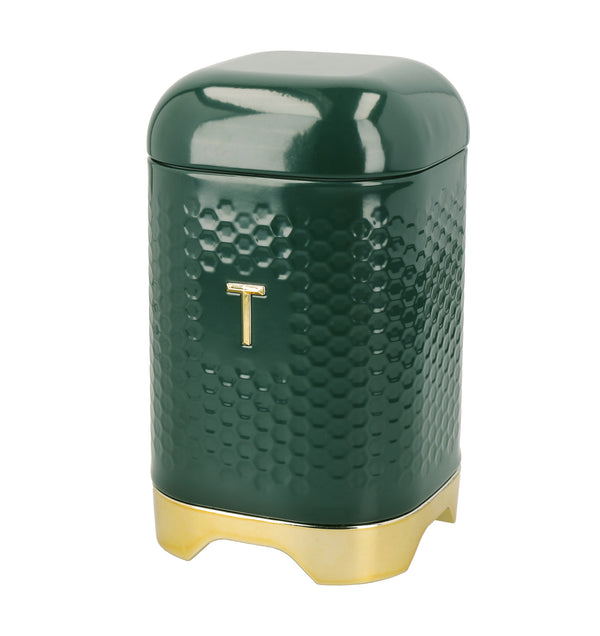 KitchenCraft Lovello Textured Hunter Green Tea Caddy image 3