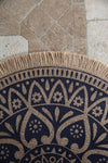 Creative Tops Set of 4 Jute Placemats with Mandala Design, Natural Printed Hessian - Blue image 7