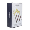 Mikasa 16-Piece Faux Tortoise Shell Cutlery Set, Stainless Steel image 4