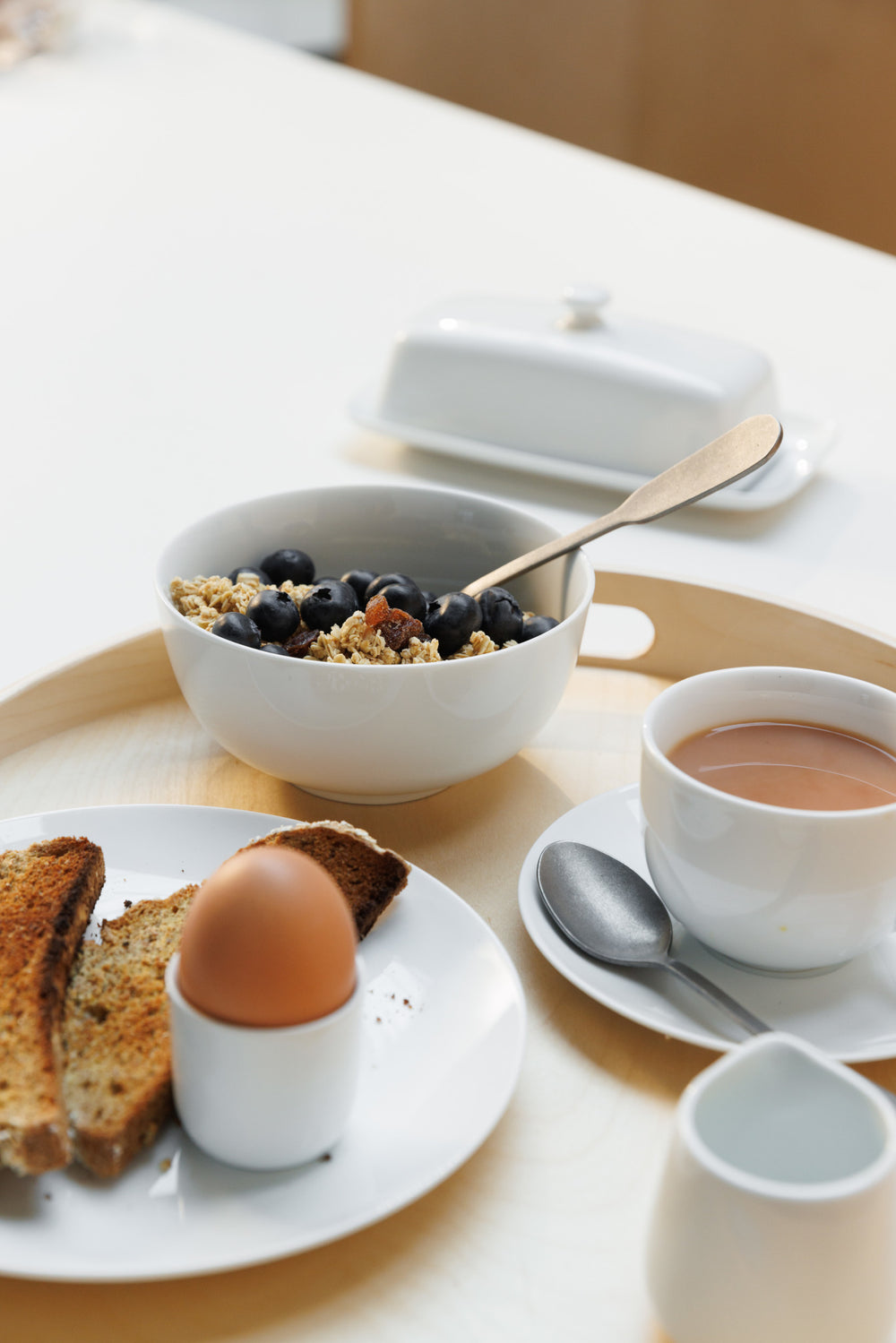 Mikasa Chalk Porcelain Egg Cups, Set of 4, White, 5cm