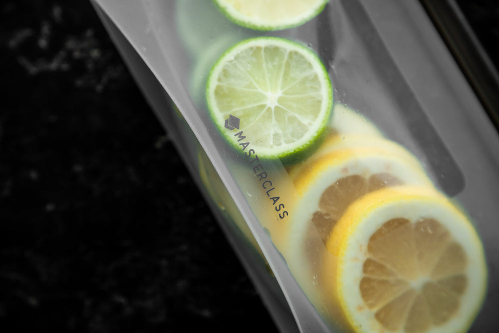 MasterClass 500ml Reusable Food Bag with Leakproof and Airtight Seal, BPA-Free Silicone