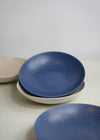 KitchenCraft Set of 4 Pasta Bowls in Gift Box, Lead-Free Glazed Stoneware - Embossed Blue / Cream image 3