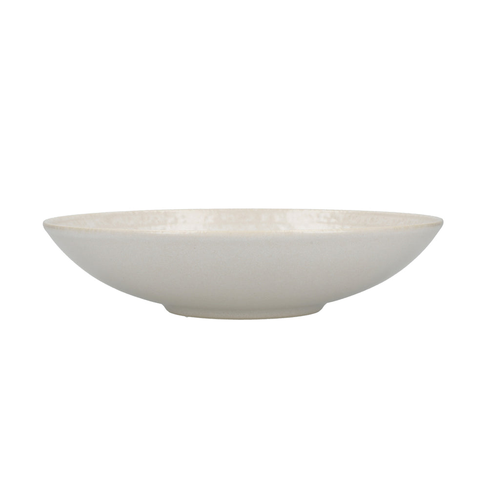 KitchenCraft Pasta Bowls Set of 4 in Gift Box, Lead-Free Glazed Stoneware, Green / White, 22cm
