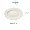 Mikasa Cranborne Stoneware Oval Serving Platter, 39cm, Cream