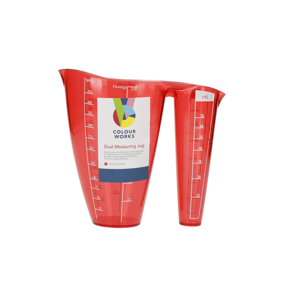 Colourworks Brights Red Dual Measuring Jug image 4