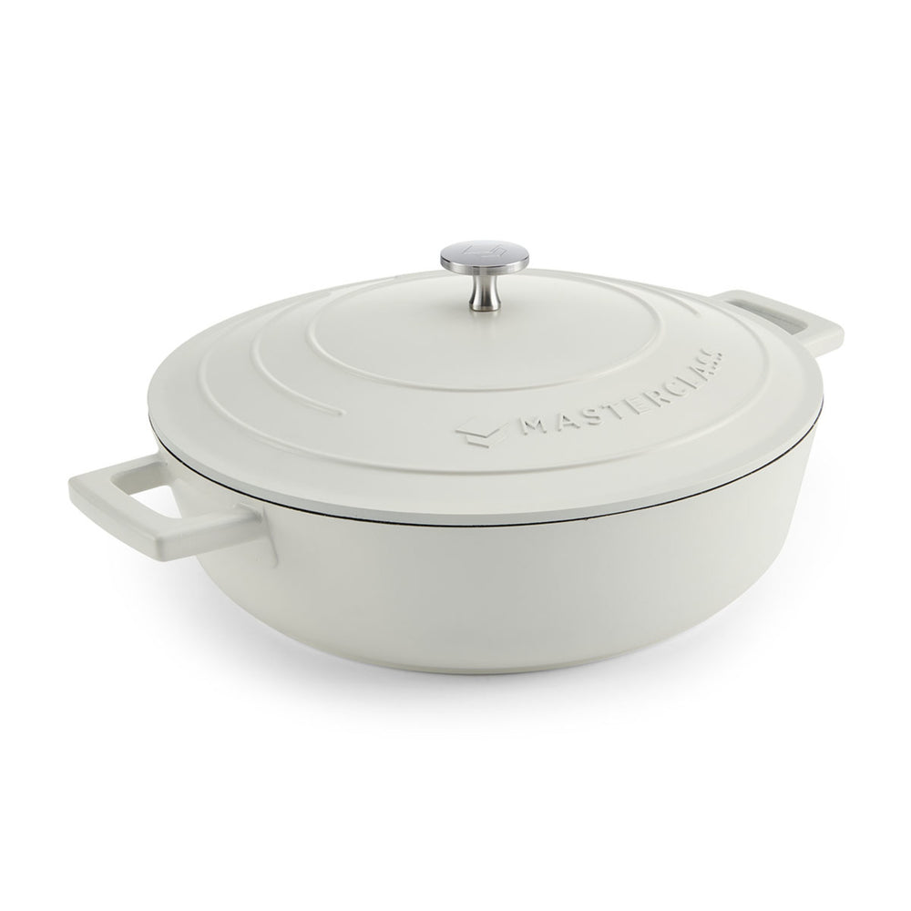 MasterClass 2pc Non-Stick Casserole Dish Set with 5L Cast Aluminium Casserole Dish and 4L Shallow Casserole Dish