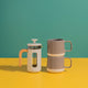 La Cafetière 3pc Cafetière Gift Set with Pisa 3-Cup Cafetière, Flint, and 2x Seville Ceramic Coffee Mugs, 300ml