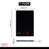 Taylor Pro Black Glass Digital Dual 5Kg Kitchen Scale image 8