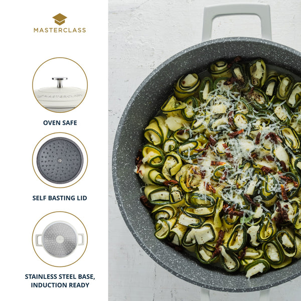 MasterClass Cream Cast Aluminium Shallow Casserole Dish, 4L image 9