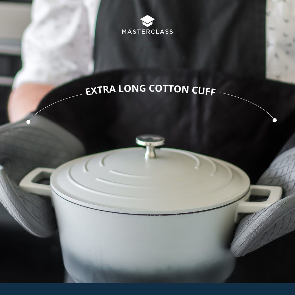 MasterClass Waterproof Silicone Double Oven Gloves with Thumbs