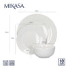 Mikasa Alexis Porcelain 12-Piece White Dinner Set image 8