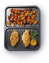MasterClass Non-Stick 2-in-1 Divided Crisping Tray / Ridged Baking Tray image 2
