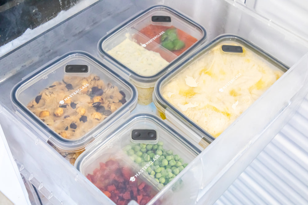 MasterClass Eco Snap Lunch Box with Removable Divider - 800 ml