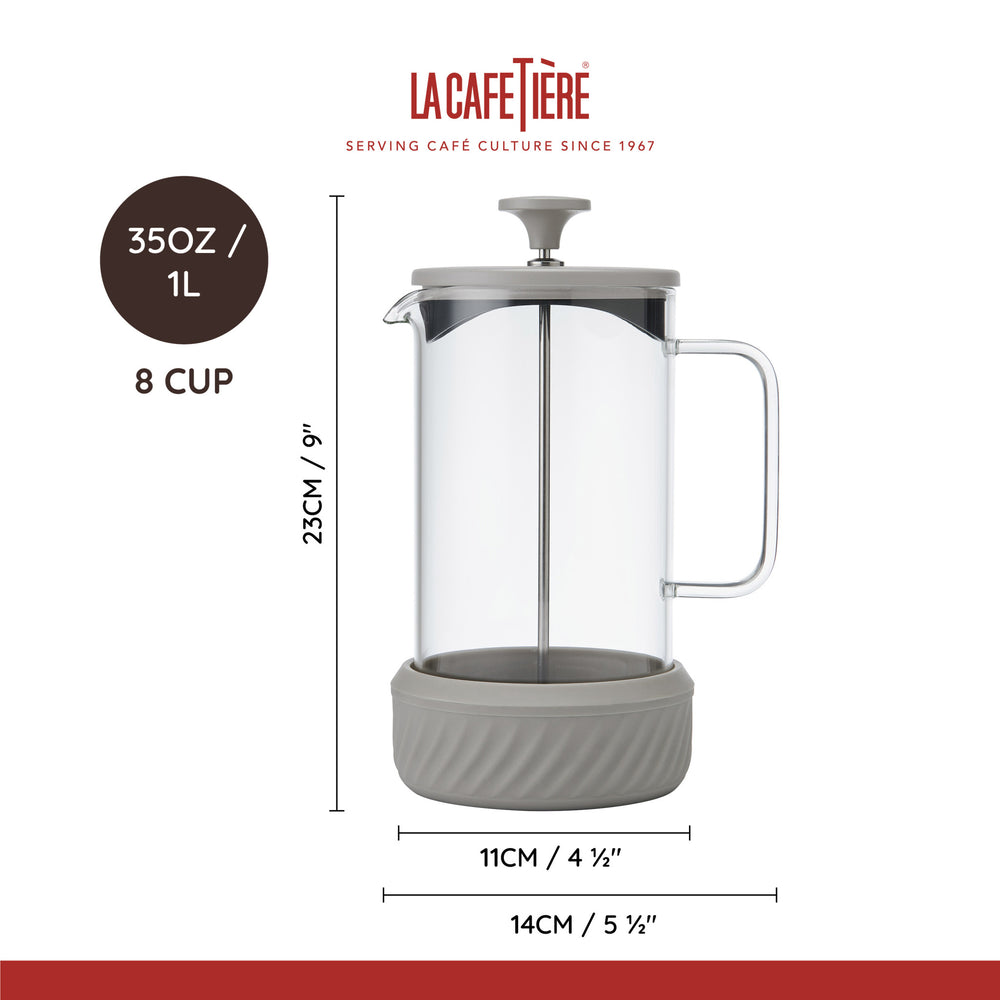 La Cafetière Zero 8 Cup Cafetiere Latte, Coffee No Mess French Press