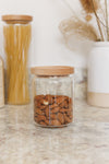 KitchenCraft Idilica Glass Storage Jar with Beechwood Lid, 500ml image 2
