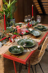 Mikasa Jardin Stoneware Pasta Bowls, Set of 4, 20cm, Green image 7