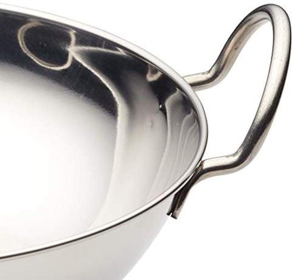 KitchenCraft World of Flavours Indian Stainless Steel Large Balti Dish