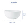 Mikasa Chalk Porcelain Cereal Bowls, Set of 4, 14cm, White