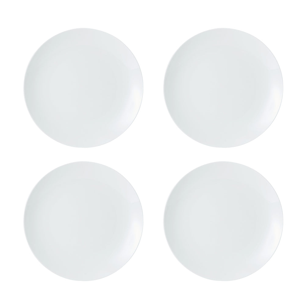 Mikasa Chalk Porcelain Dinner Plates, Set of 4, 27cm, White image 1