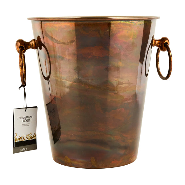 BarCraft Stainless Steel Sparkling Wine Bucket with Iridescent Copper Finish image 4