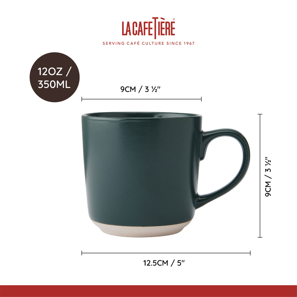 La Cafetière Ceramic Mug, Green, 350ML