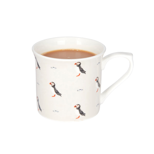 Set of 4 KitchenCraft Fluted China Puffin Mugs image 2