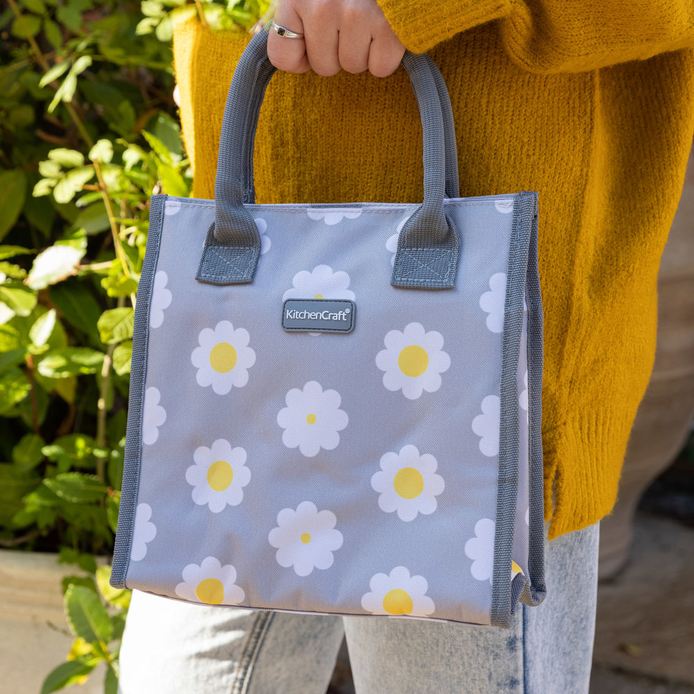 KitchenCraft 4 Litre Retro Flower Dot Lunch / Snack Cool Bag