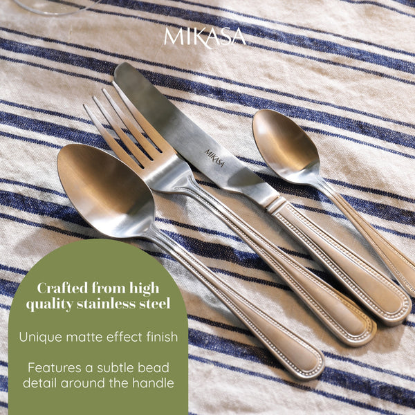 Mikasa Portobello Stainless Steel Cutlery Set, 16 Piece image 8